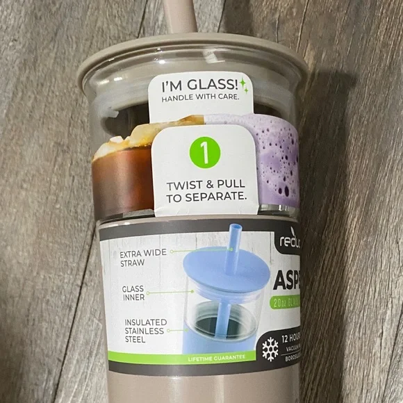 Reduce Aspen glass and Insulated Tumbler - Beige Two- In - one - Picture 4 of 11